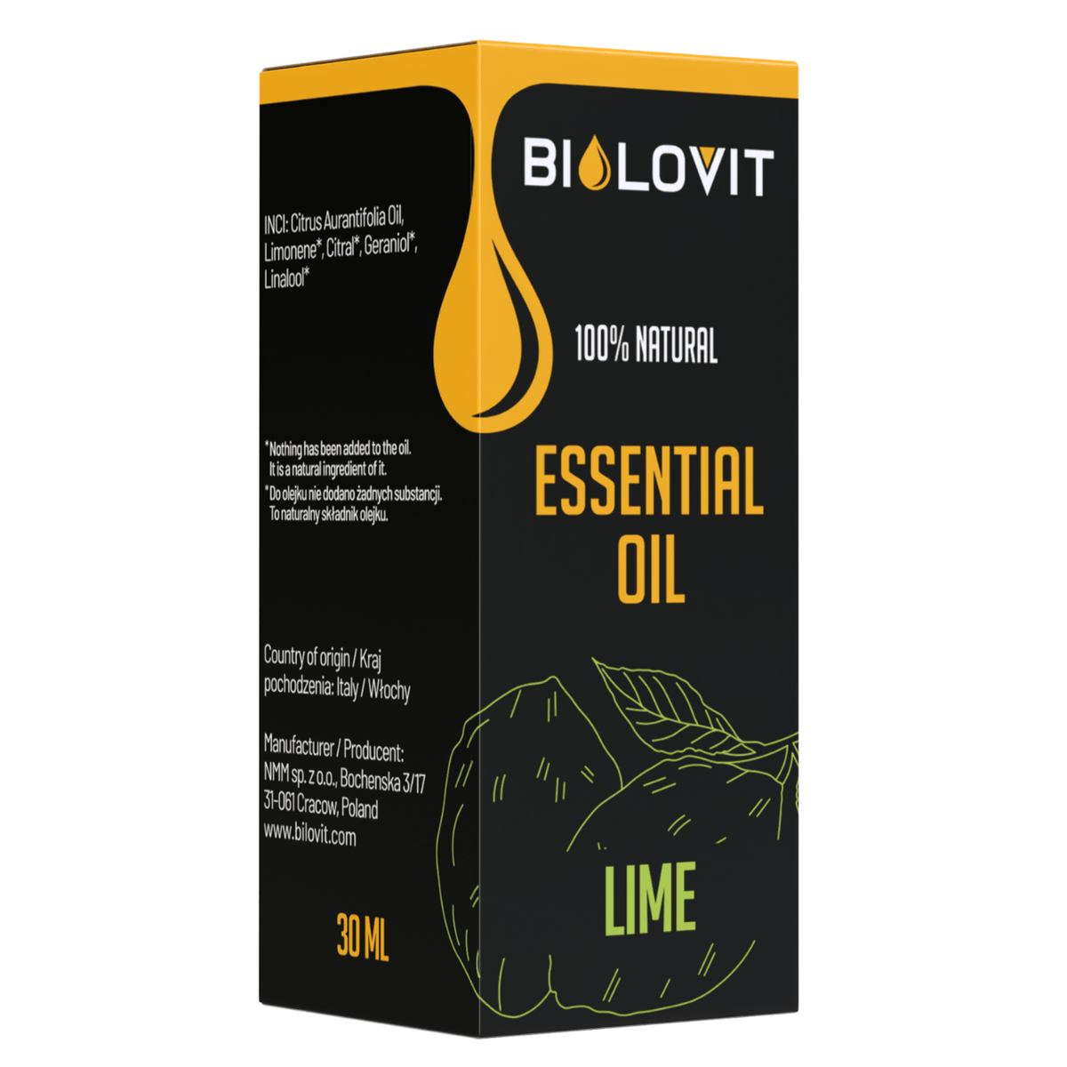 Bilovit Lime Essential Oil - 30 ml
