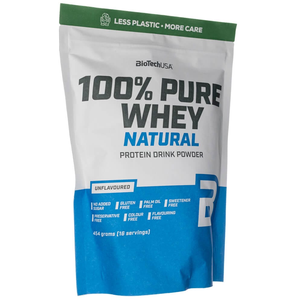 BioTech USA 100% Pure Whey Natural, Unflavoured - 454 g