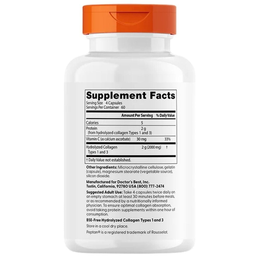 Doctor's Best Collagen Types 1 and 3 and Vitamin C - 240 Capsules