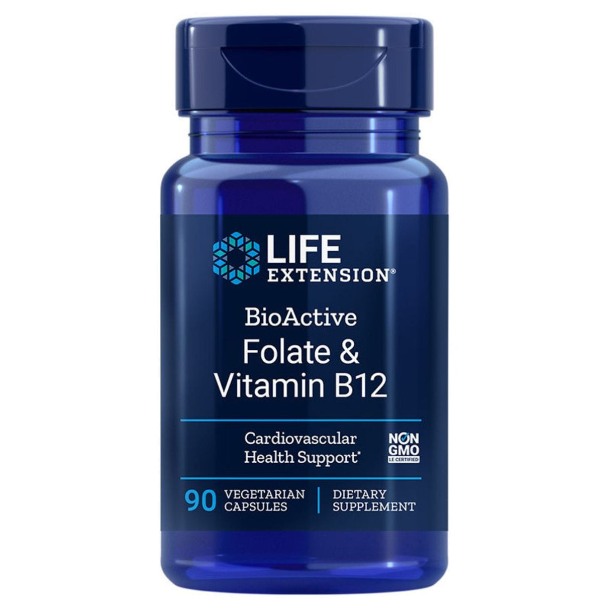 Life Extension BioActive Folate & Vitamin B12 - 90 Veg Capsules