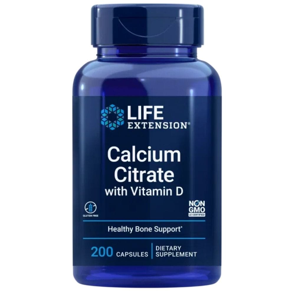Life Extension Calcium Citrate with Vitamin D - 200 Capsules