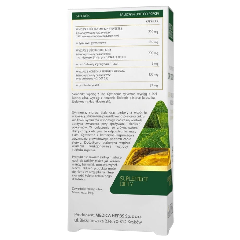 Medica Herbs Gymnema Mulberry Berberine - 60 Capsules