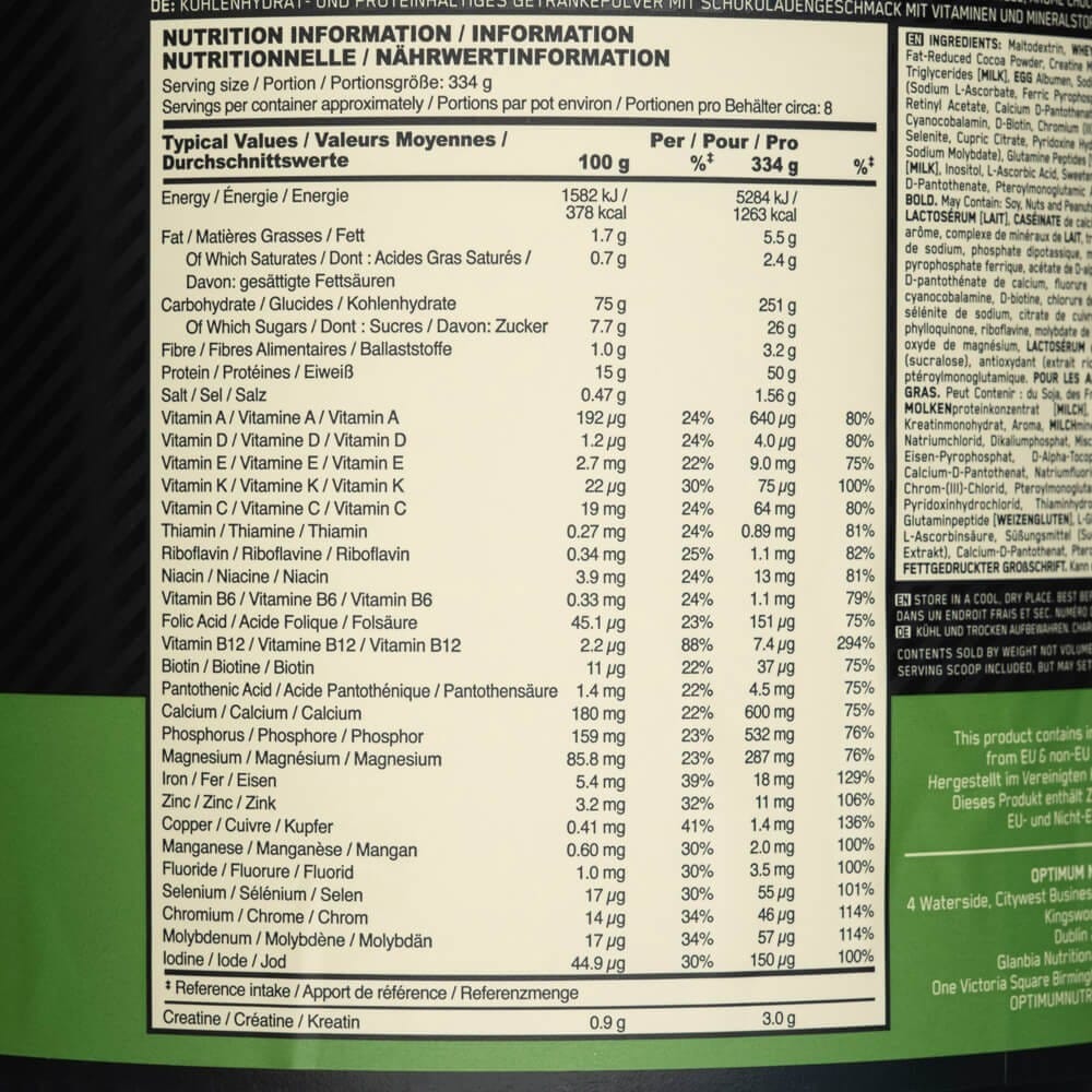 Optimum Nutrition Serious Mass, Chocolate - 2730 g