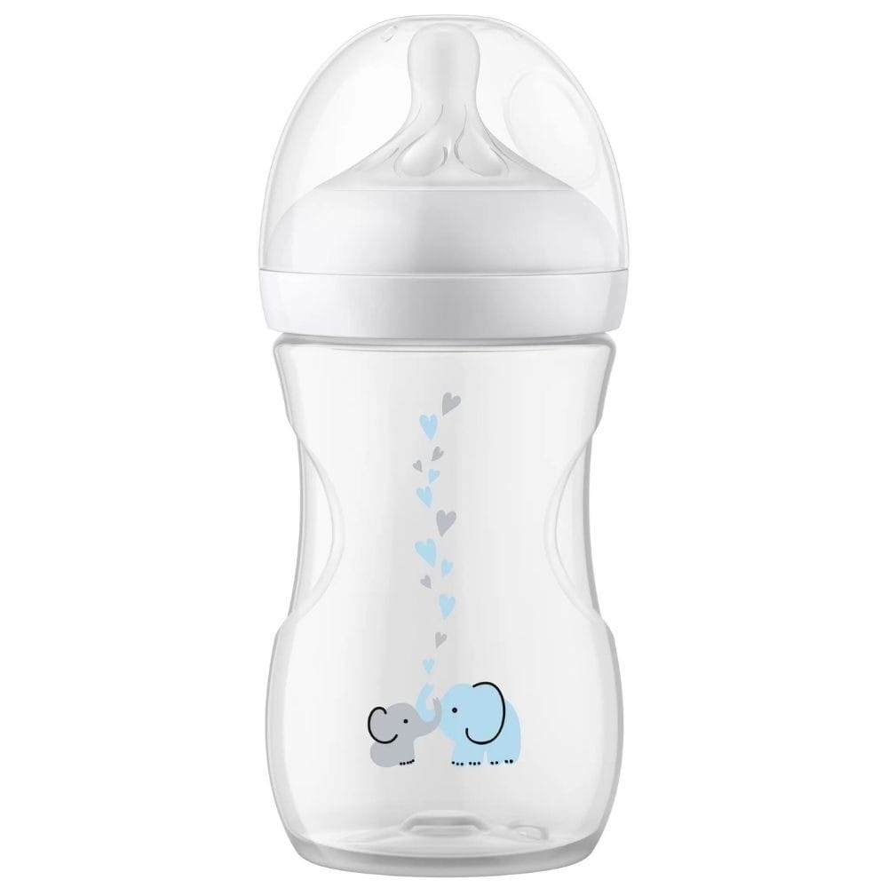 Philips Avent Responsive Natural Bottle with AirFree Anti-Colic Valve, Elephant - 260 ml