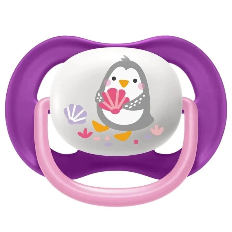 Philips Avent Ultra Air Pacifier, 6-18 Months, Girl - 2 Pieces