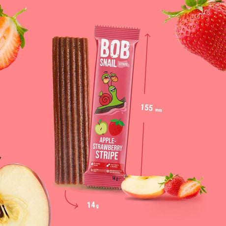 Bob Snail Fruit Strips, Apple & Strawberry - 14 g