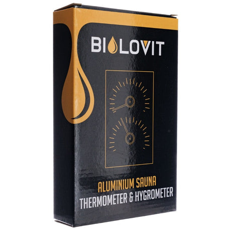 Bilovit Sauna Thermometer with Hygrometer - Black