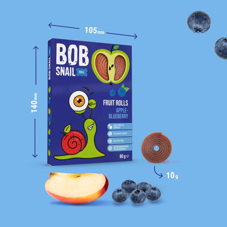 Bob Snail Apple & Blueberry Snack with No Added Sugar - 60 g