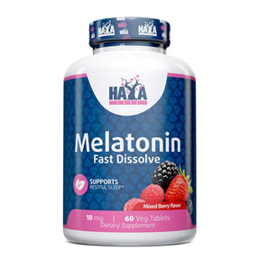 Haya Labs Melatonin Fast Dissolve 10 mg, Mixed Berry - 60 Tablets