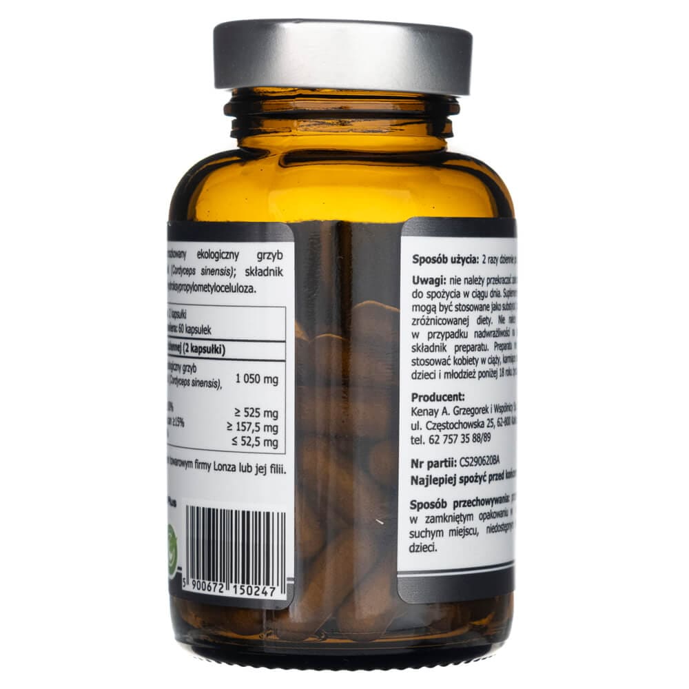 Kenay Cordyceps Sinensis BIO 525 mg - 60 Capsules