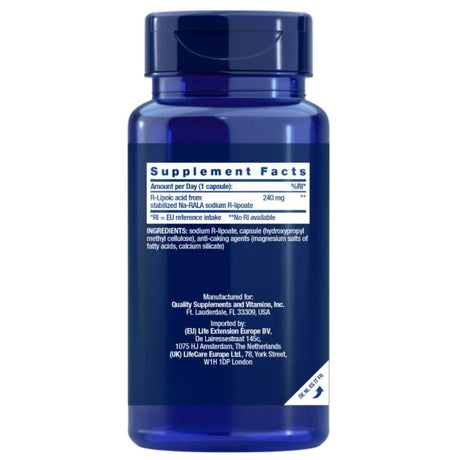 Life Extension Super R-Lipoic Acid - 60 Capsules