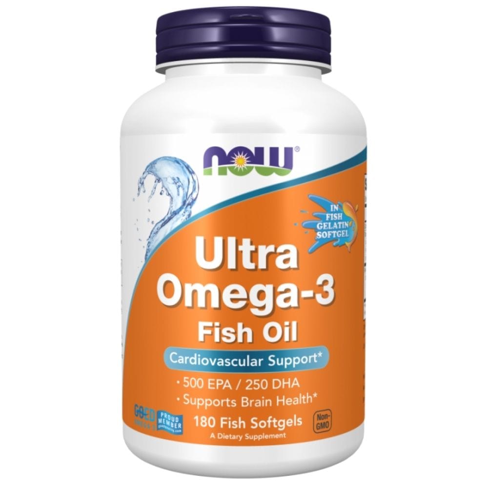 Now Foods Ultra Omega-3 Fish  - 180 Softgels