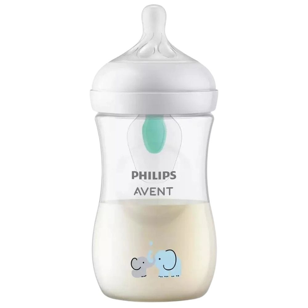 Philips Avent Responsive Natural Bottle with AirFree Anti-Colic Valve, Elephant - 260 ml