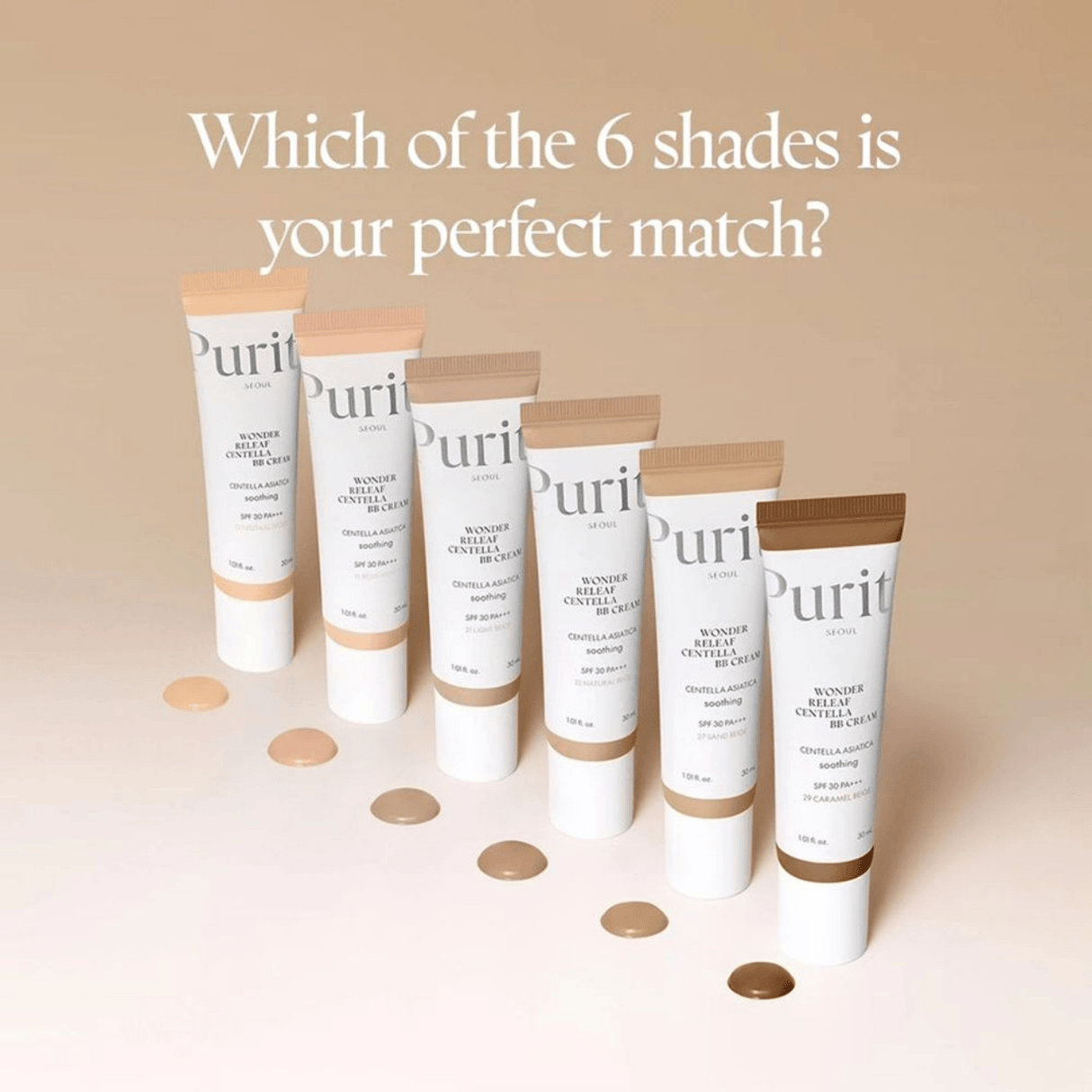 Purito Seoul Wonder Releaf Centella BB Cream, 23 Natural Beige - 30 ml