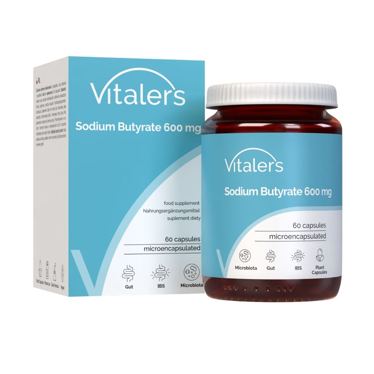 Vitaler's Sodium Butyrate 600 mg - 60 Capsules