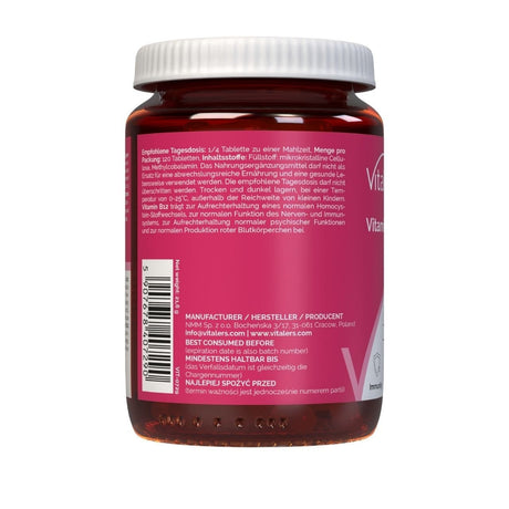 Vitaler's Vitamin B12 100 mcg - 120 Tablets