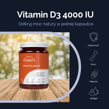 Vitaler's Vitamin D3 4000 IU - 120 Capsules